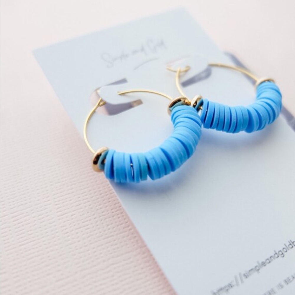 Beaded Hoop Earrings